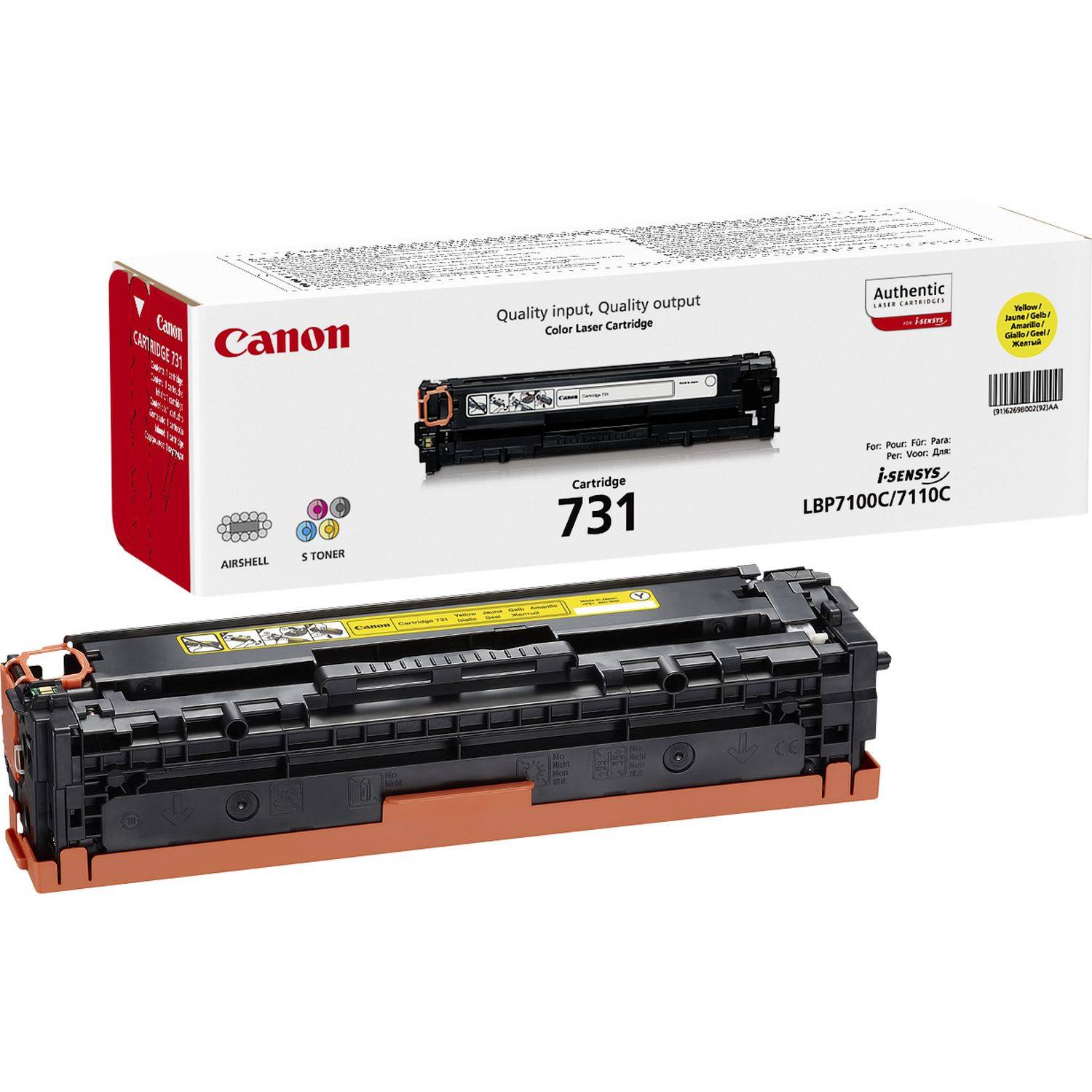 Canon 731 tonercartridge 1 stuk(s) Origineel Geel