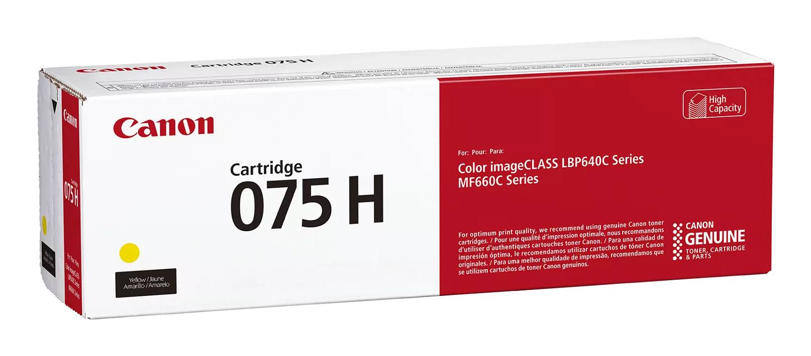 Canon 075 H tonercartridge 1 stuk(s) Origineel Geel