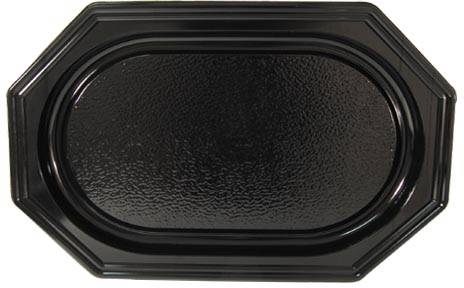 Cateringschaal, uit gerecycleerd PET, ft 45 x 30 cm, zwart, pak van 10 stuks