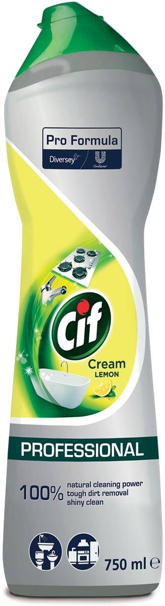 Cif schuurcrème lemon, flacon van 750 ml