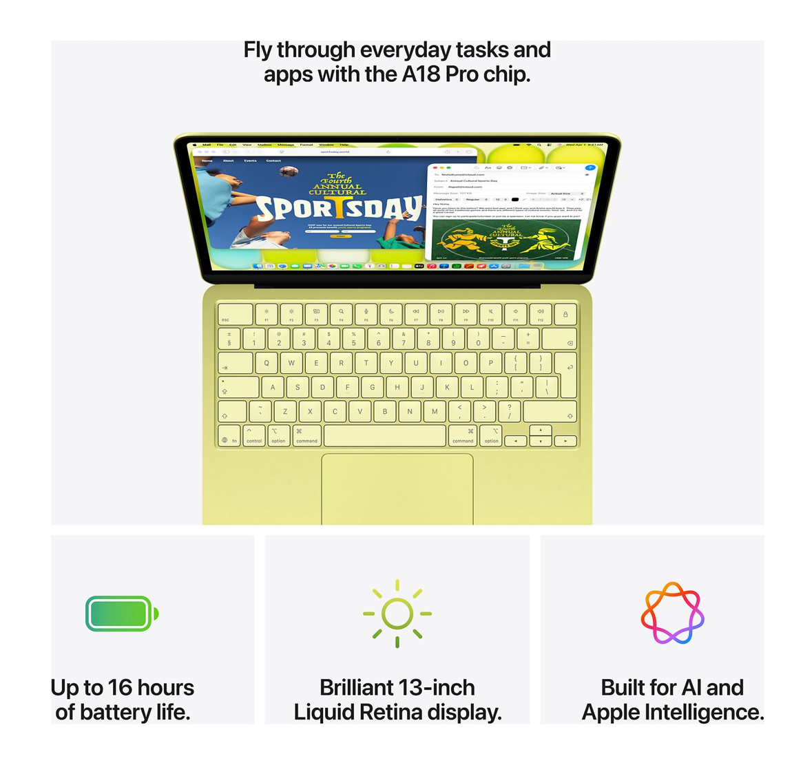 Apple MacBook Neo (2026) A18 Pro 256GB Citrus QWERTY