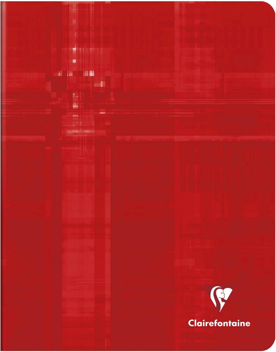 Clairefontaine schrift Metric, ft 16,5 x 21 cm, geruit 5x5 mm, rood