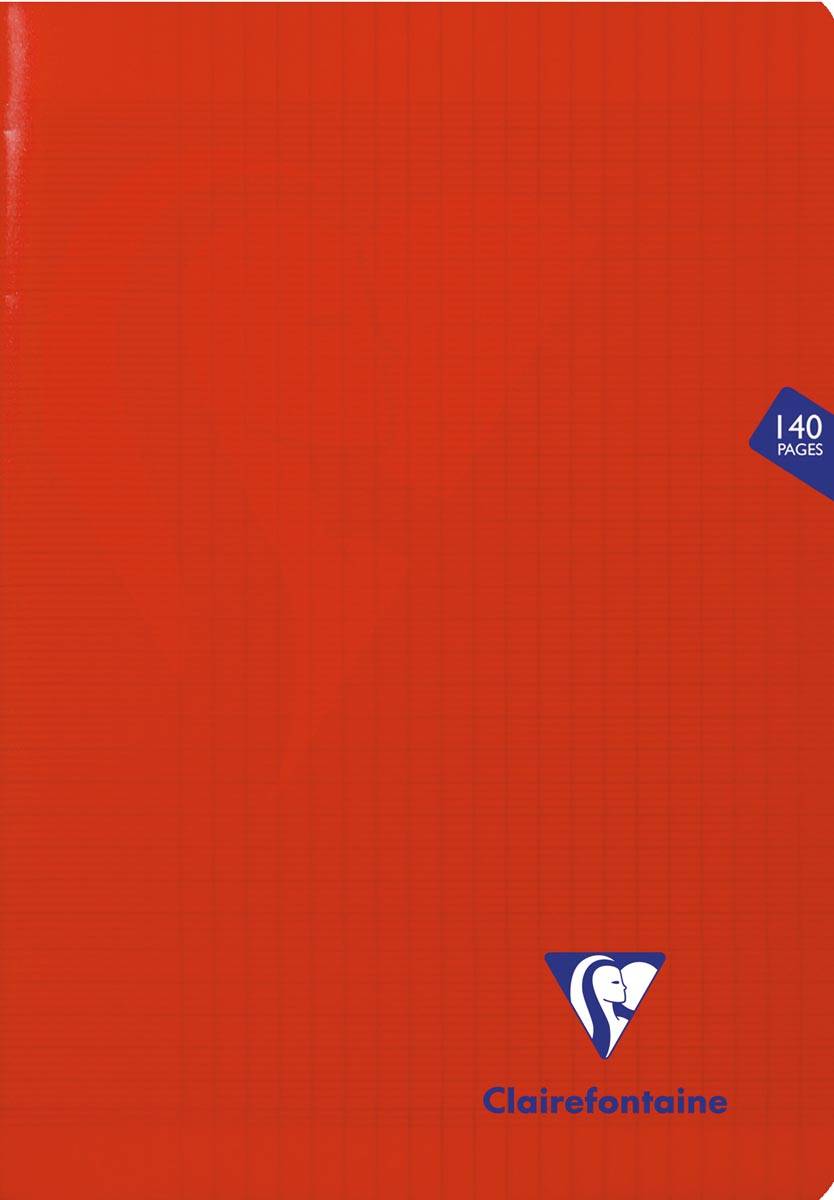 Clairefontaine schrift mimesys voor ft A4+, 140 bladzijden, kaft in PP, seyès, geassorteerde kleuren