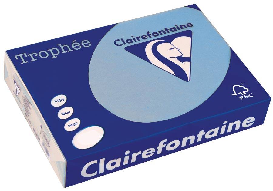Clairefontaine Trophée Intens, gekleurd papier, A3, 80 g, 500 vel, koningsblauw