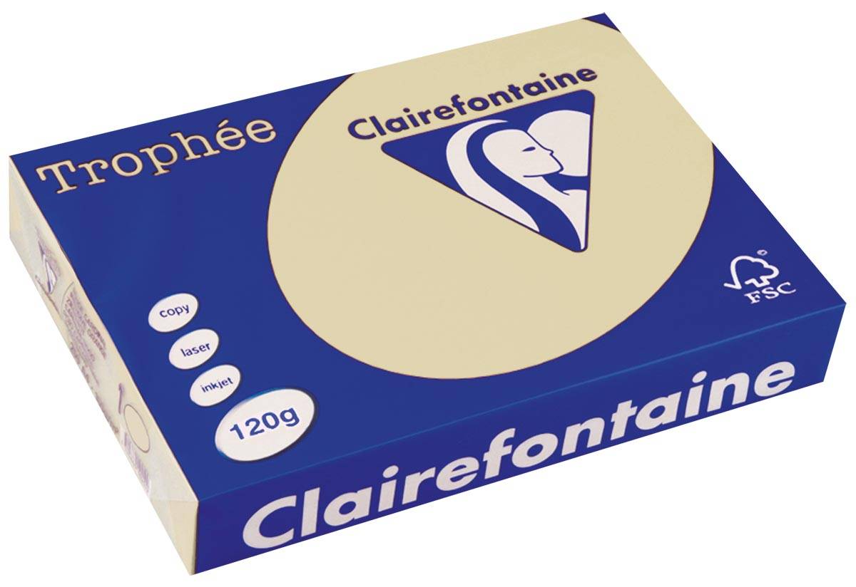 Clairefontaine Trophée Pastel, gekleurd papier, A4, 120 g, 250 vel, gems