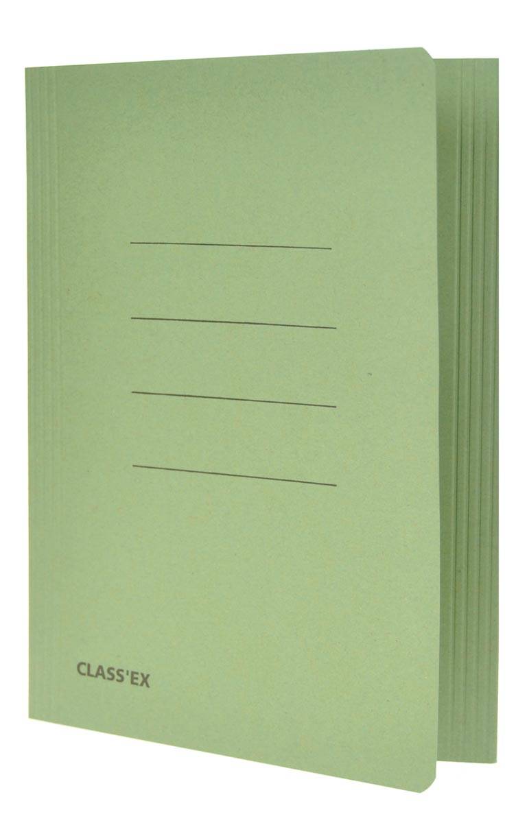 Class'ex dossiermap, 3 kleppen ft 18,2 x 22,5 cm (voor ft schrift), groen