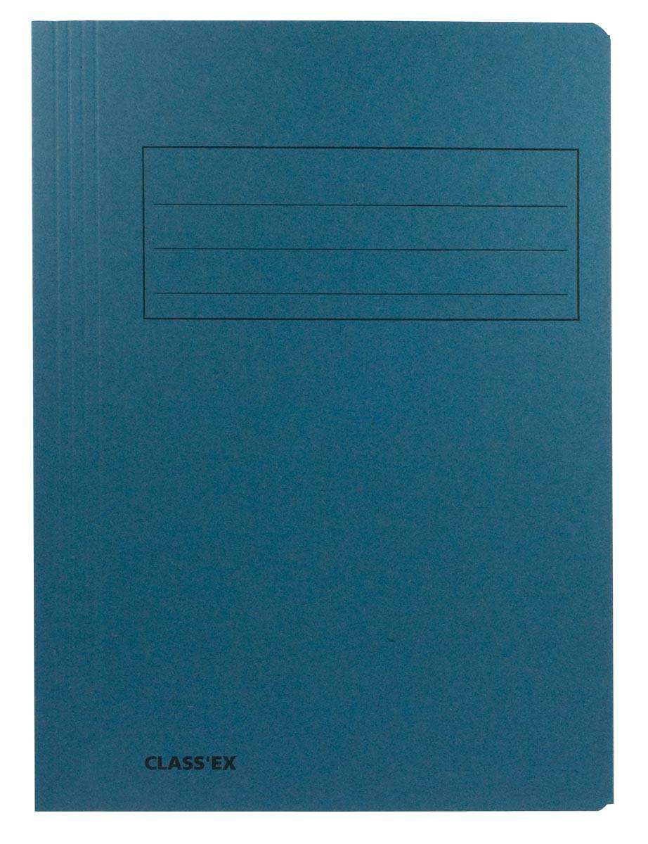 Class'ex dossiermap, 3 kleppen ft 23,7 x 32 cm (voor ft A4), blauw