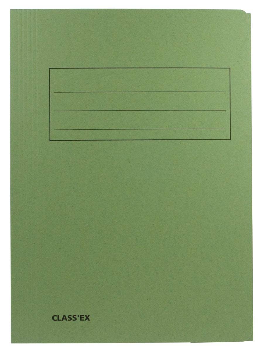 Class'ex dossiermap, 3 kleppen ft 23,7 x 32 cm (voor ft A4), groen