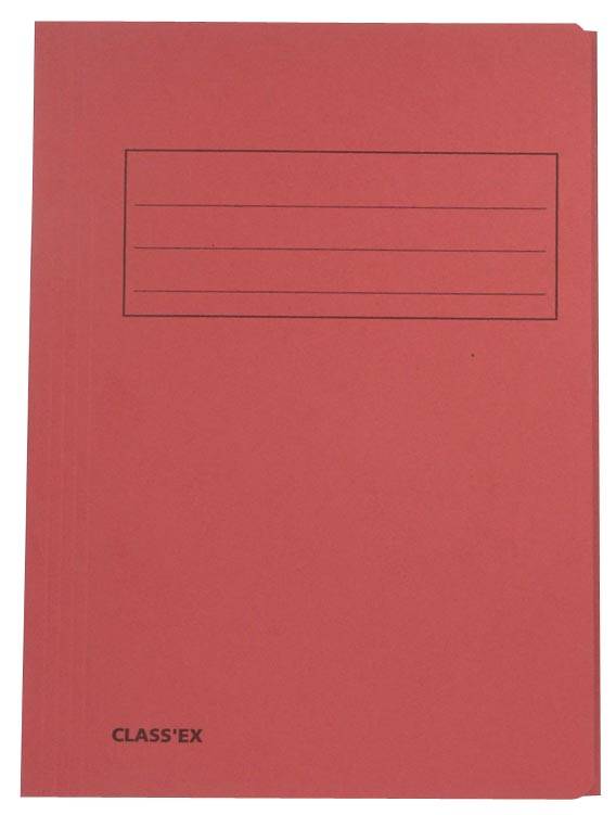 Class'ex dossiermap, 3 kleppen ft 23,7 x 32 cm (voor ft A4), kers