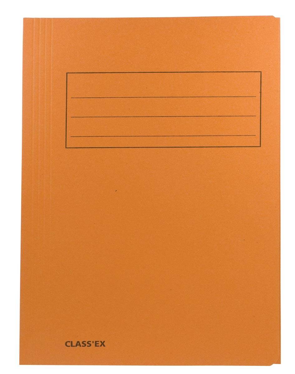 Class'ex dossiermap, 3 kleppen ft 23,7 x 32 cm (voor ft A4), oranje