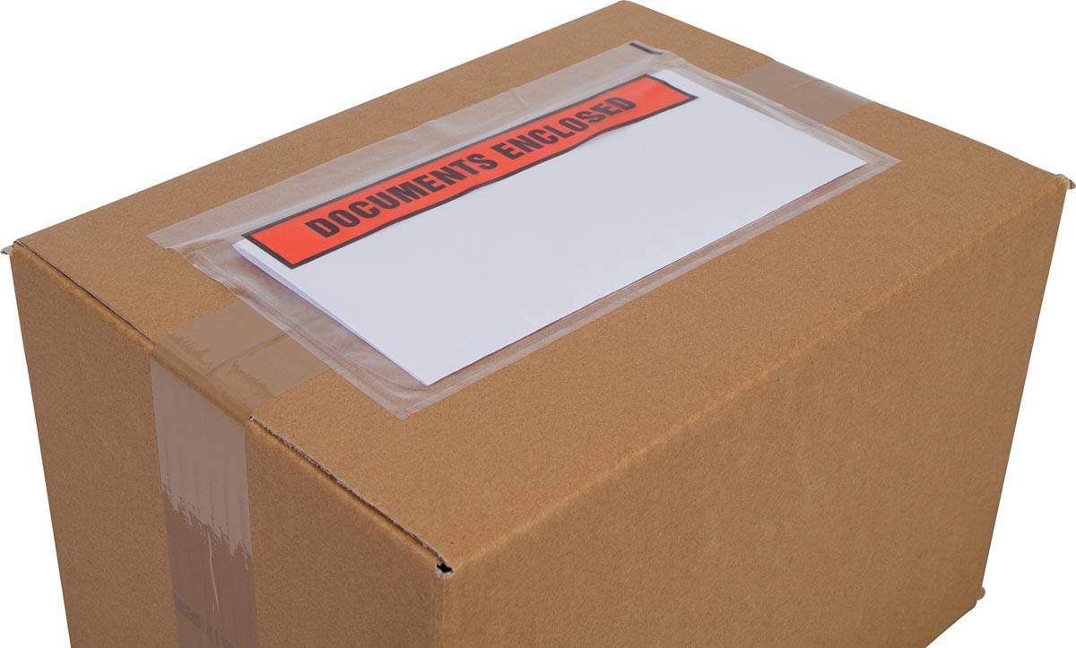 Cleverpack documenthouder Documents Enclosed, ft 230 x 112 mm, pak van 100 stuks