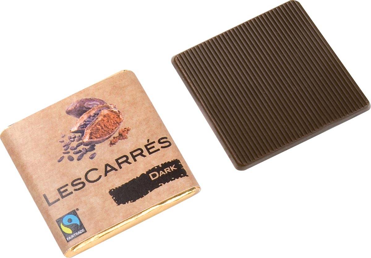 Cocachoc Les Carrés chocolade, fairtrade, puur, 4,5 g, doos van 400 stuks