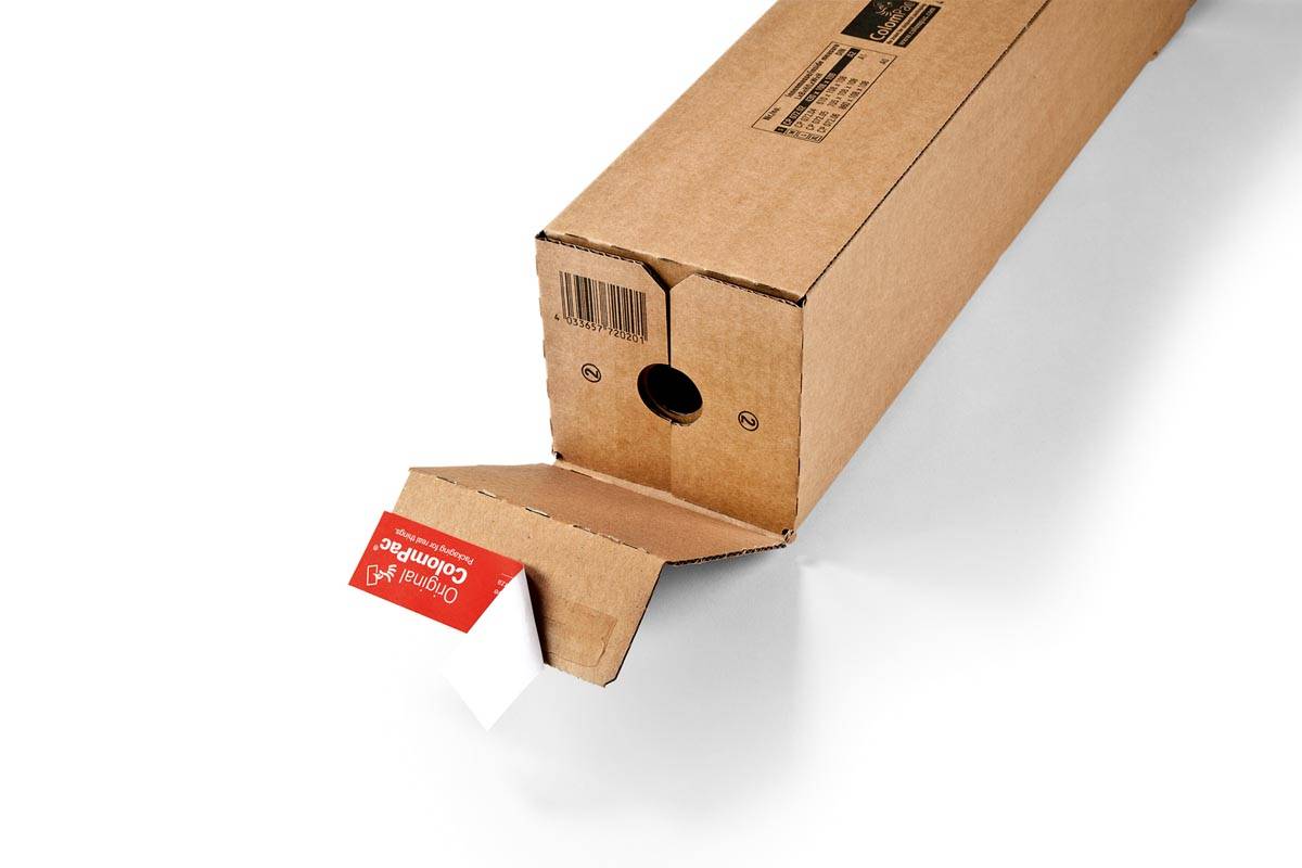 Colompac rechthoekige verzendkoker, ft 705 x 108 x 108 mm, bruin