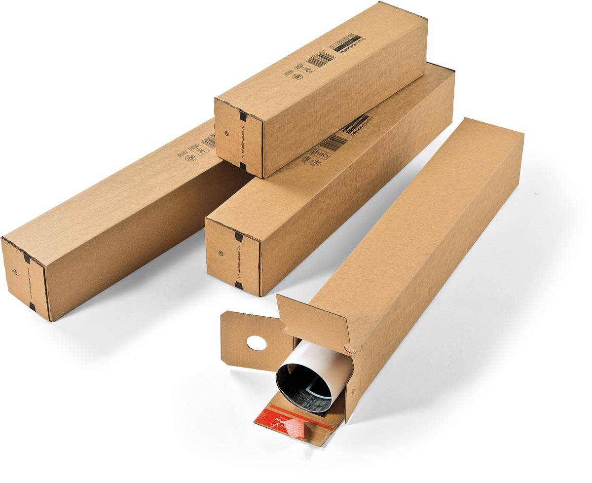 Colompac rechthoekige verzendkoker, ft 705 x 108 x 108 mm, bruin