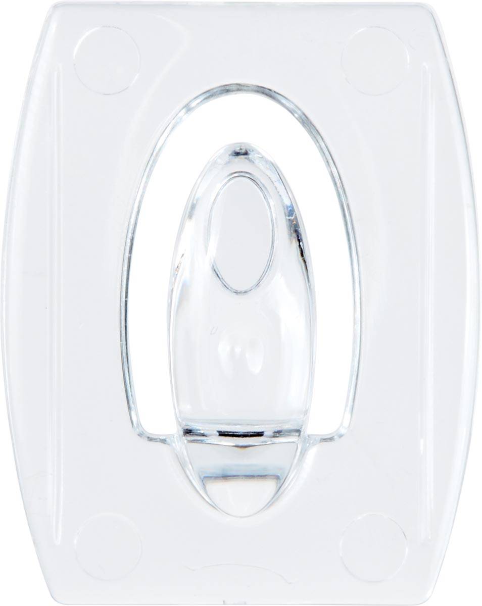 Command decohaak, small, draagvermogen 225 gram, transparant, blister van 6 stuks