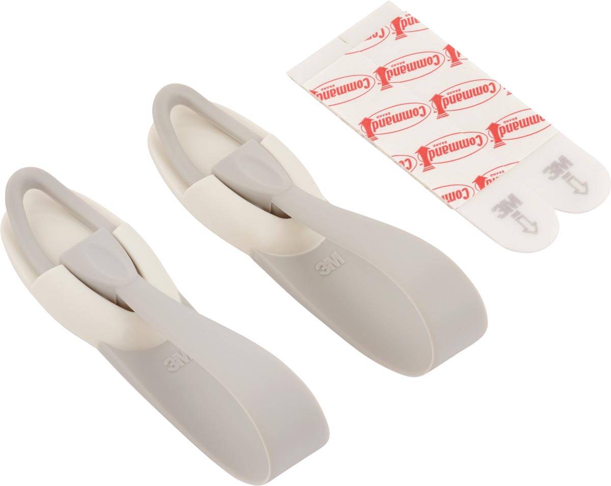 Command kabelbundelaar, medium, draagvermogen 900 gram, wit, blister van 2 stuks