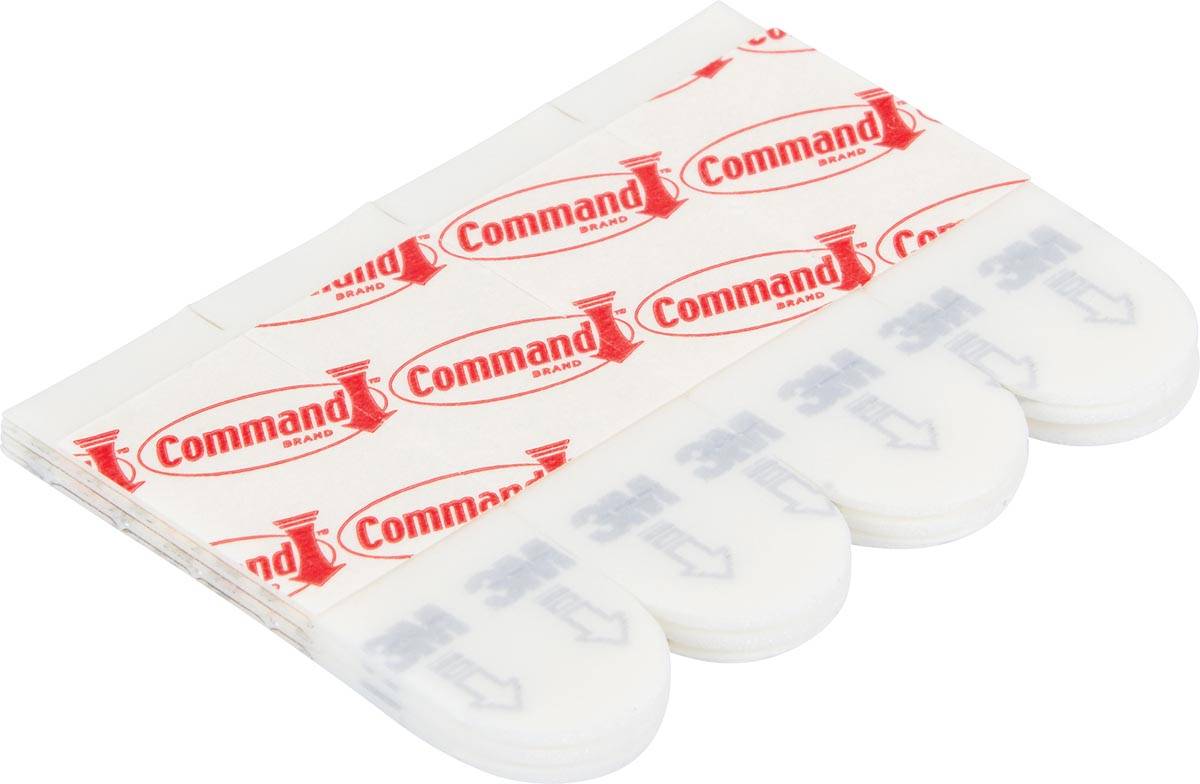 Command posterstrip, small, draagvermogen 225 gram, wit, blister van 12 stuks