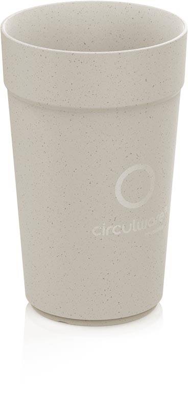 Conpax Circulware beker, 400 ml, PP, beige, pak van 16 stuks