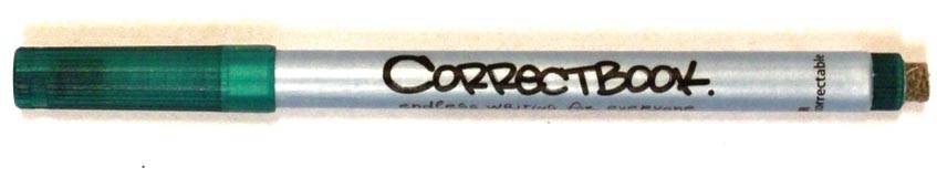Correctbook uitwisbare pen, schrijfbreedte: 0,6mm, groen