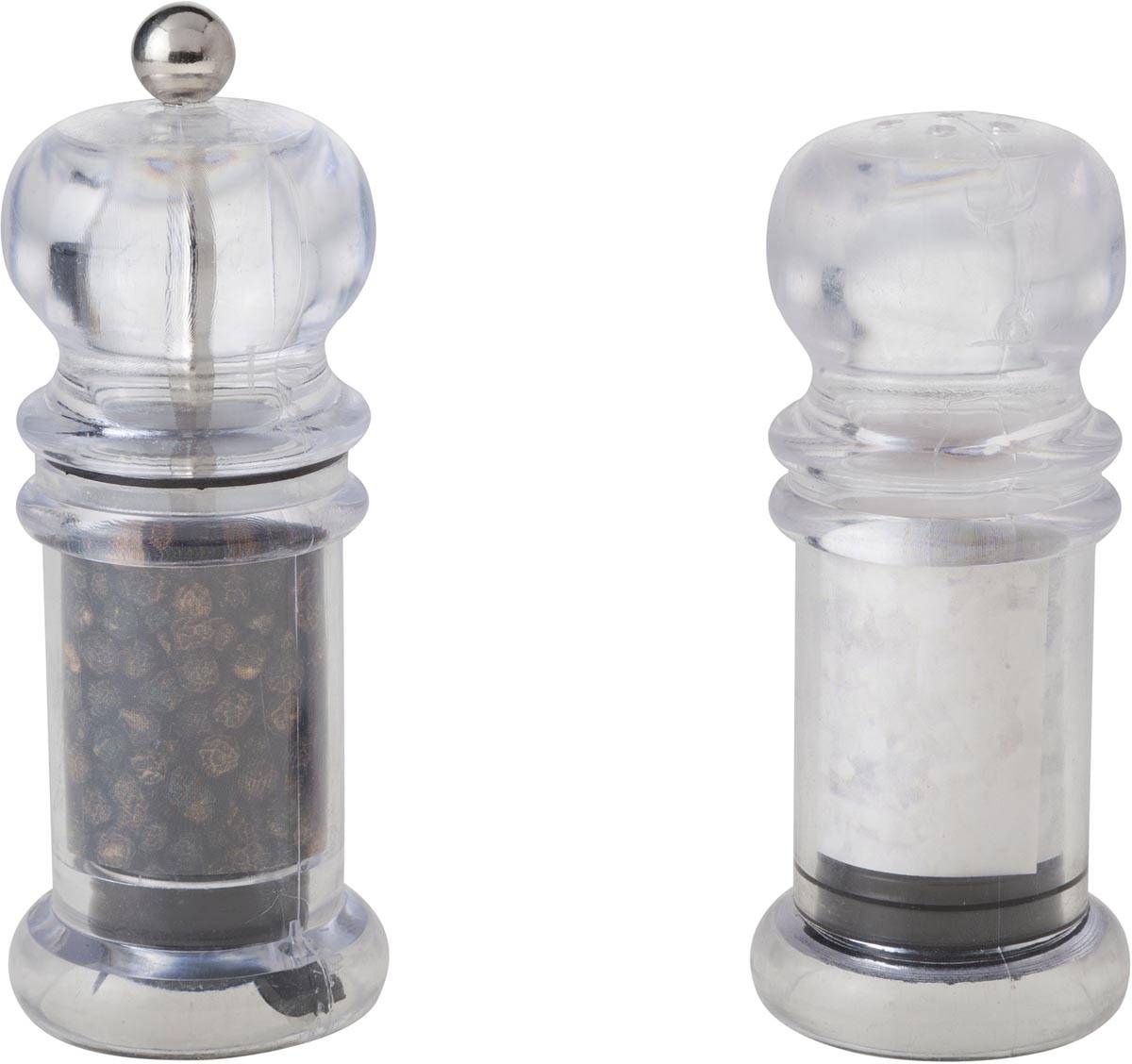Cosy & Trendy peper- en zoutvat, transparant