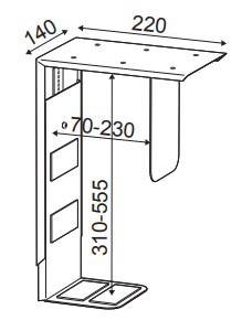 CPU houder, tot 30 kg, zwart