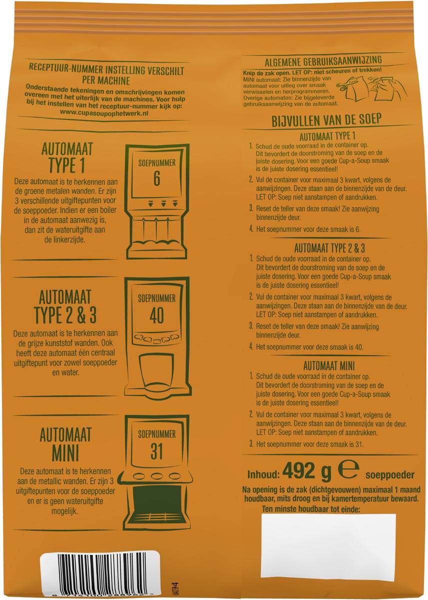 Cup-a-Soup vending, chinese kip, 140 ml, zak van 40 porties