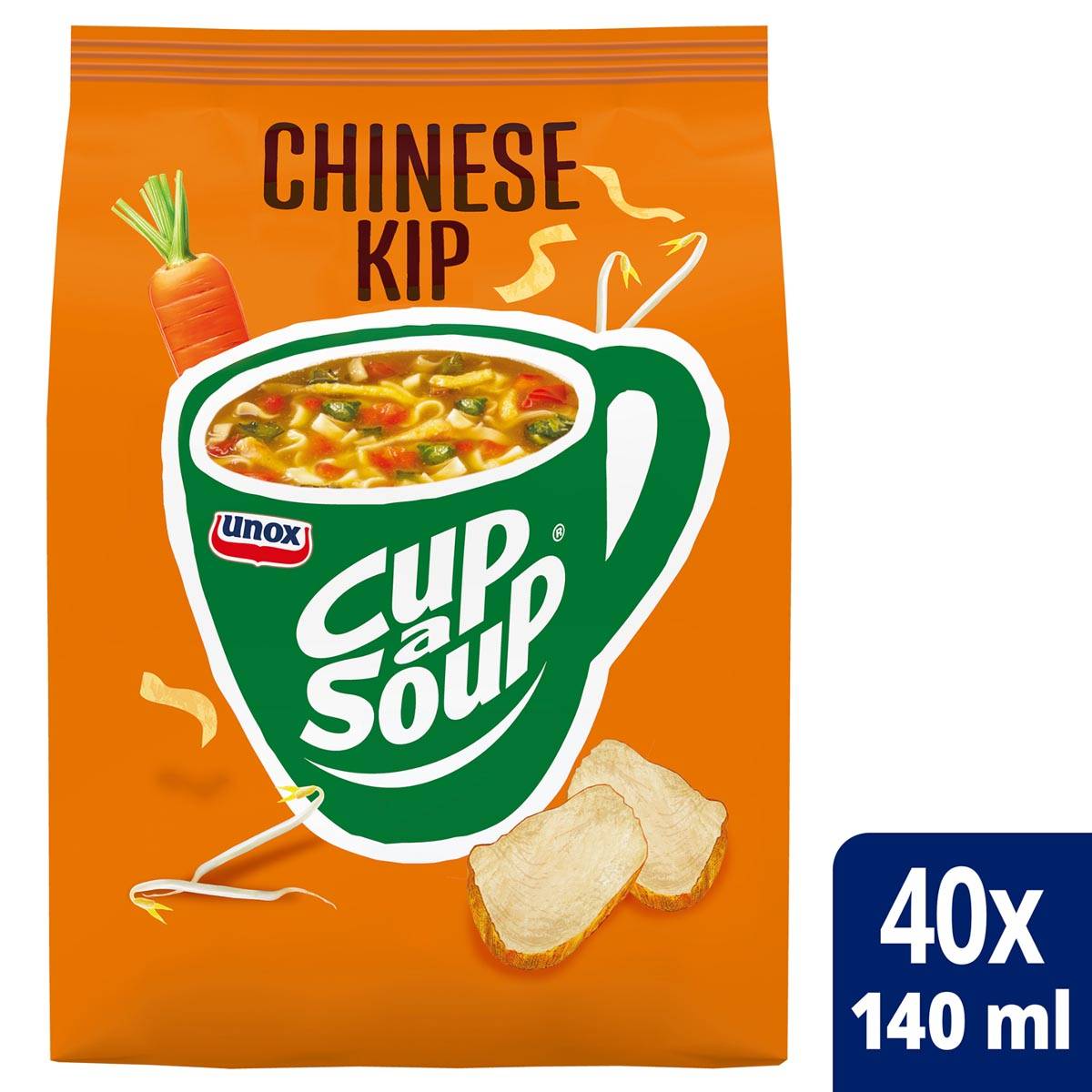 Cup-a-Soup vending, chinese kip, 140 ml, zak van 40 porties