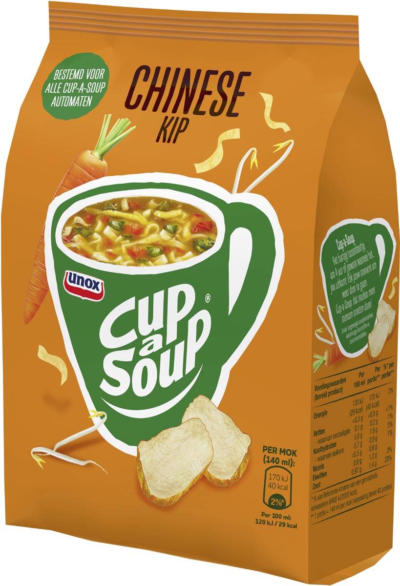 Cup-a-Soup vending, chinese kip, 140 ml, zak van 40 porties