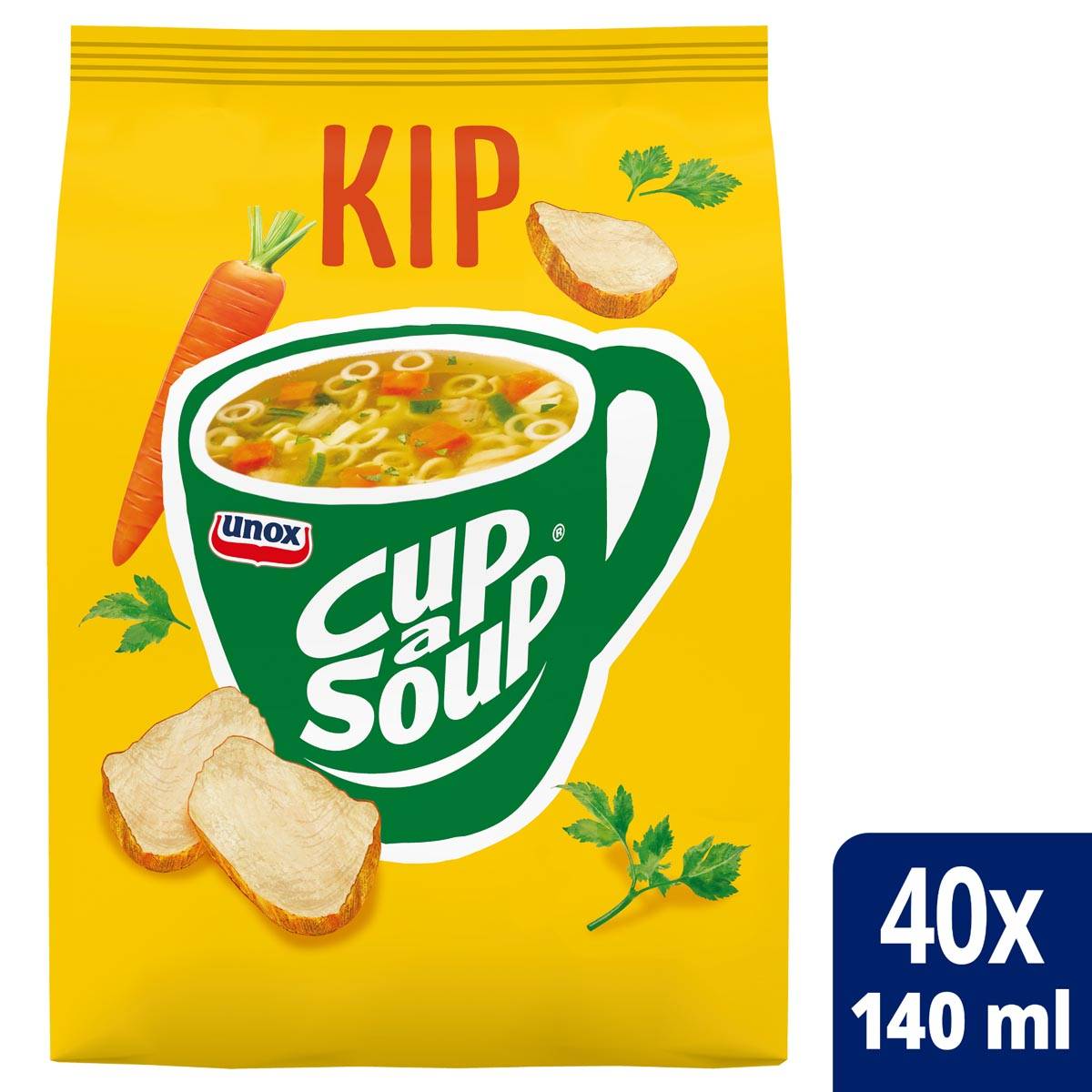 Cup-a-Soup vending, kip, 140 ml, zak van 40 porties