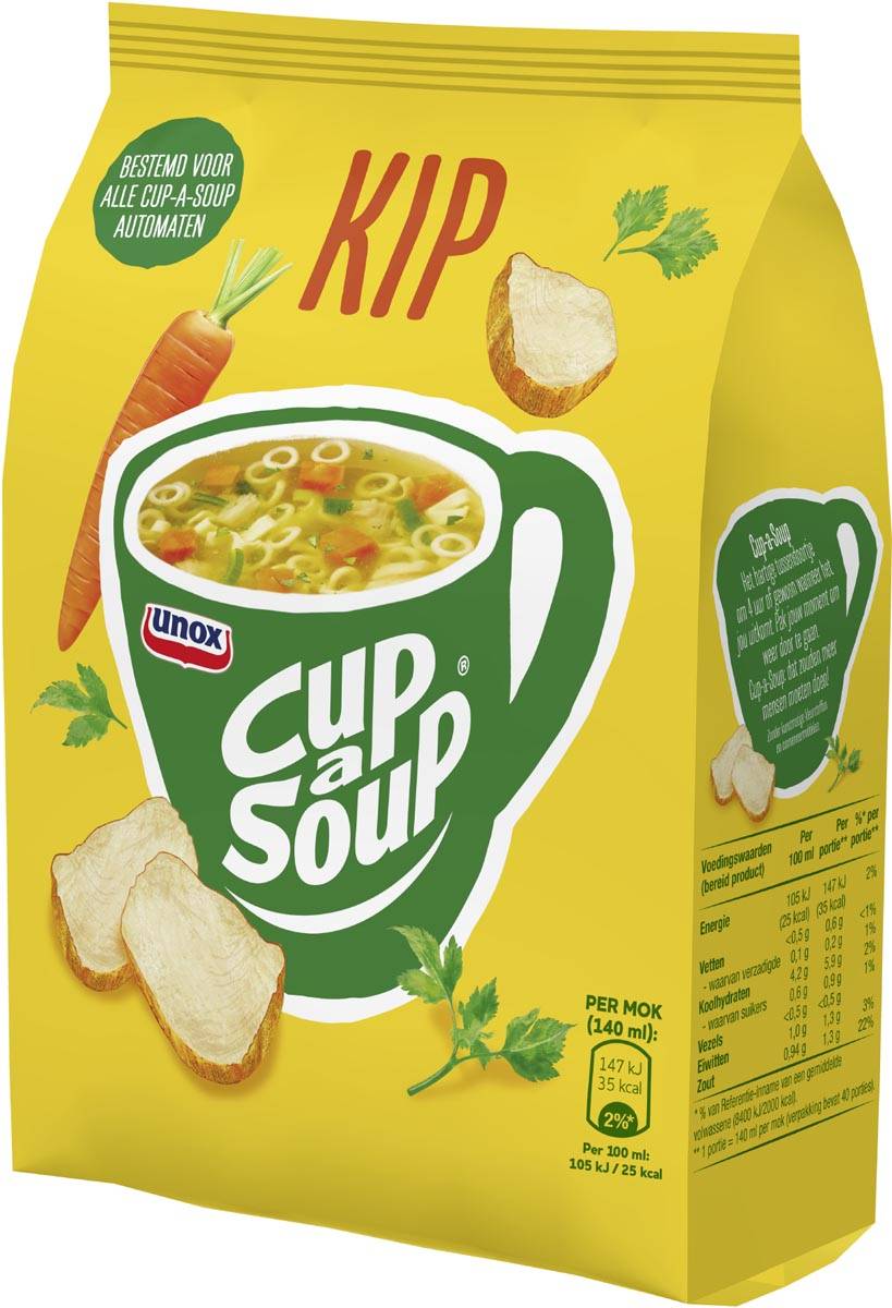 Cup-a-Soup vending, kip, 140 ml, zak van 40 porties
