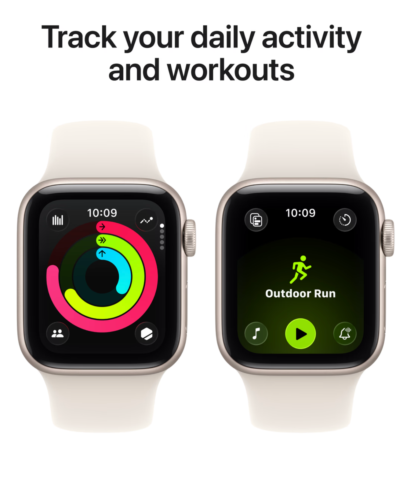 Apple Watch SE 3 (2025) Cellular 40mm Starlight Sportband M/L