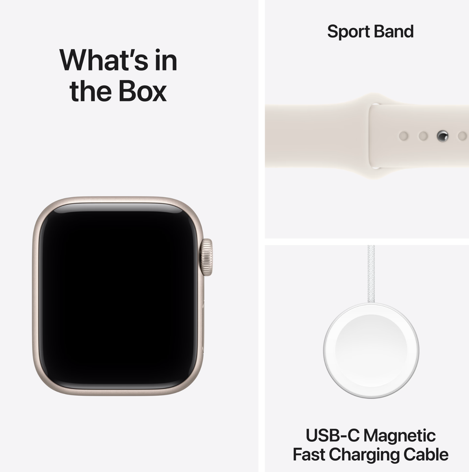 Apple Watch SE 3 (2025) Cellular 40mm Starlight Sportband M/L