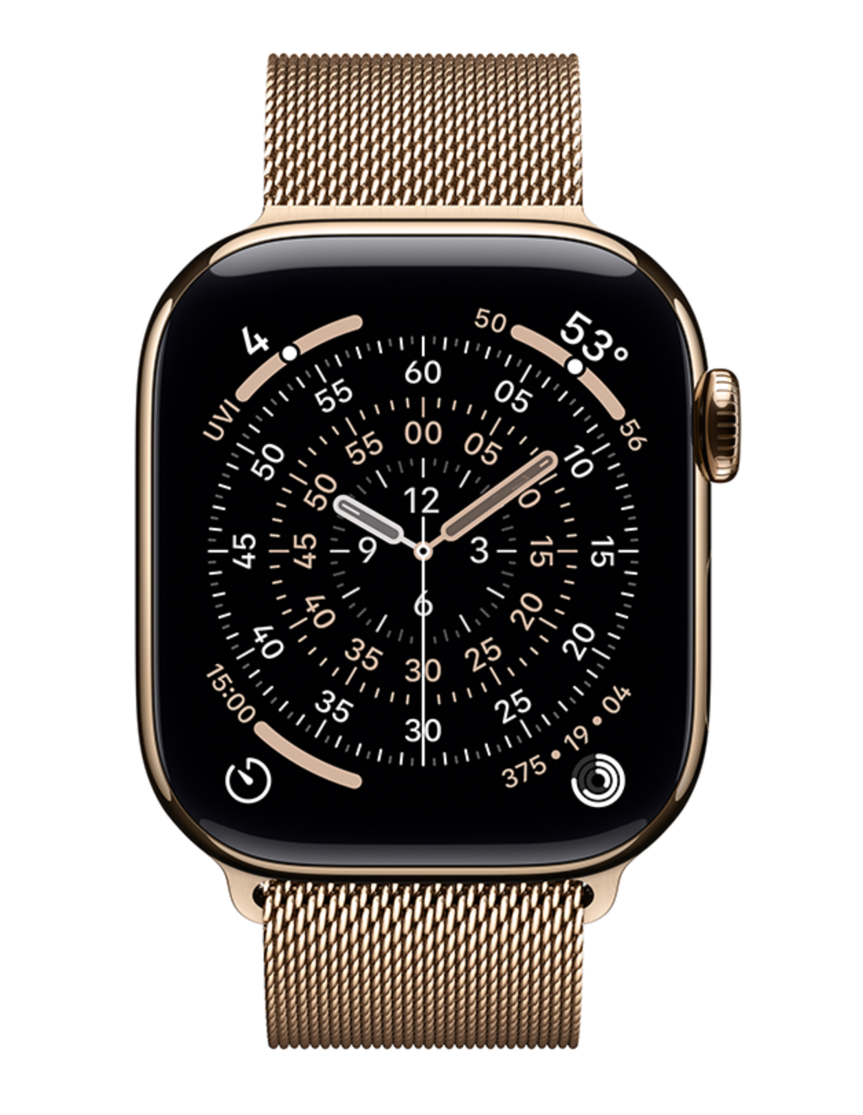 Apple Watch Series 11 Wifi + 5G - 42mm Gold Titanium Case with Gold Milanese Loop