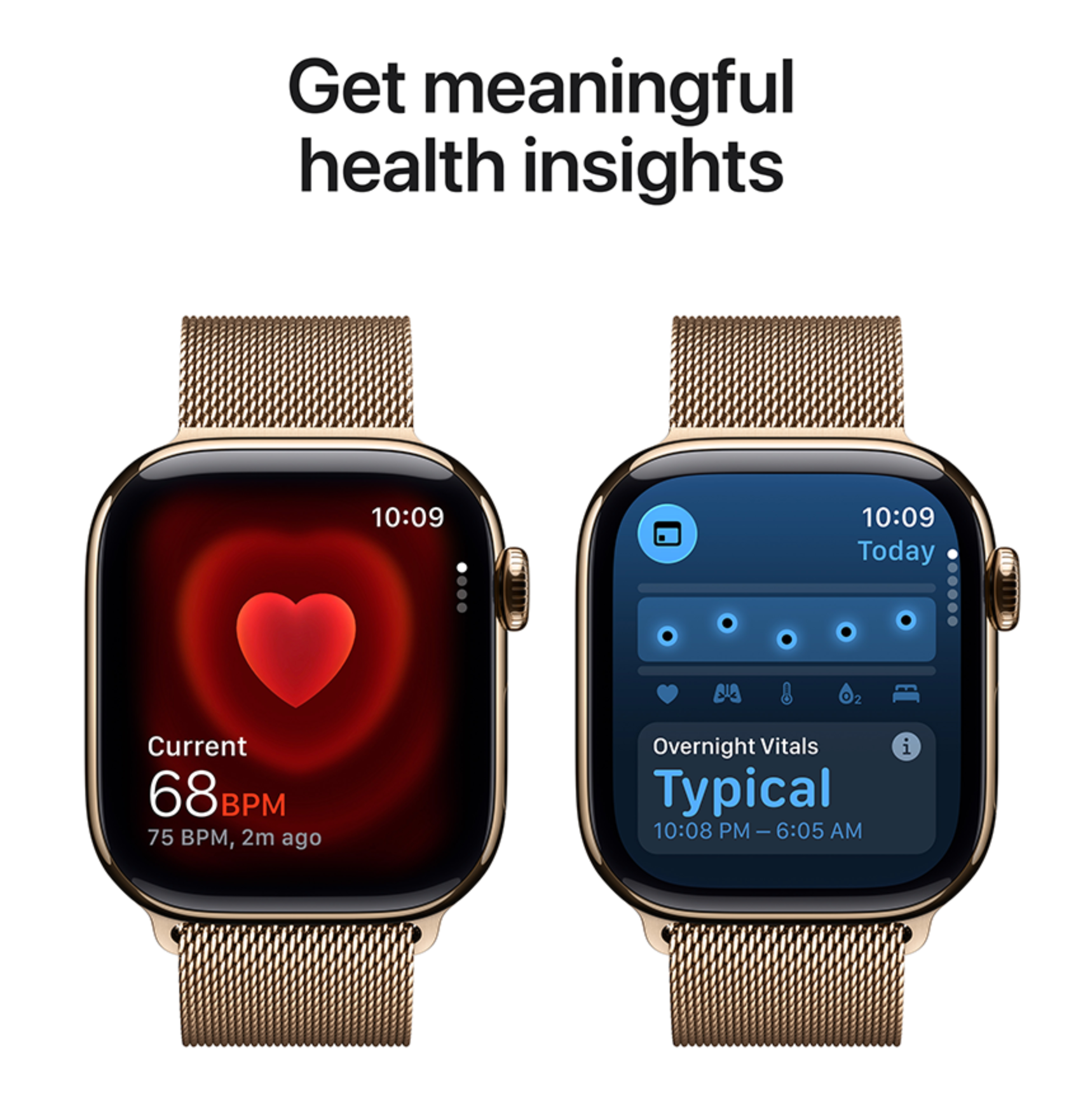 Apple Watch Series 11 Wifi + 5G - 42mm Gold Titanium Case with Gold Milanese Loop