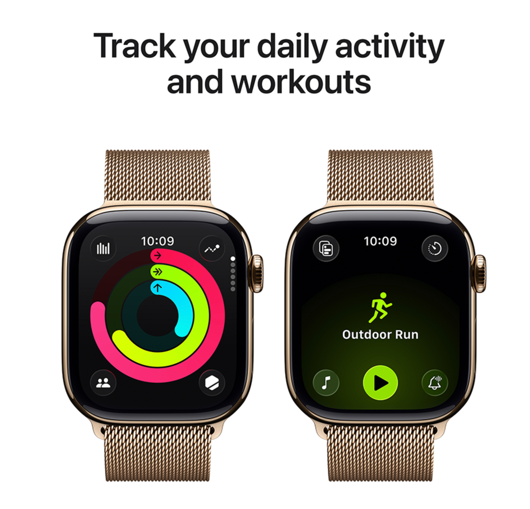 Apple Watch Series 11 Wifi + 5G - 42mm Gold Titanium Case with Gold Milanese Loop