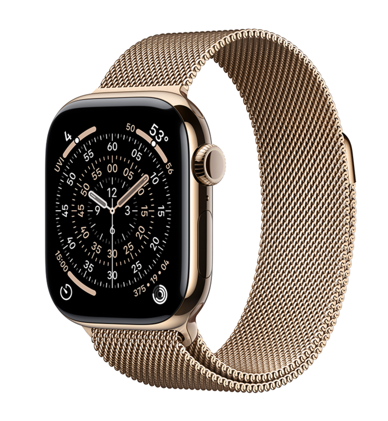 Apple Watch Series 11 Wifi + 5G - 42mm Gold Titanium Case with Gold Milanese Loop