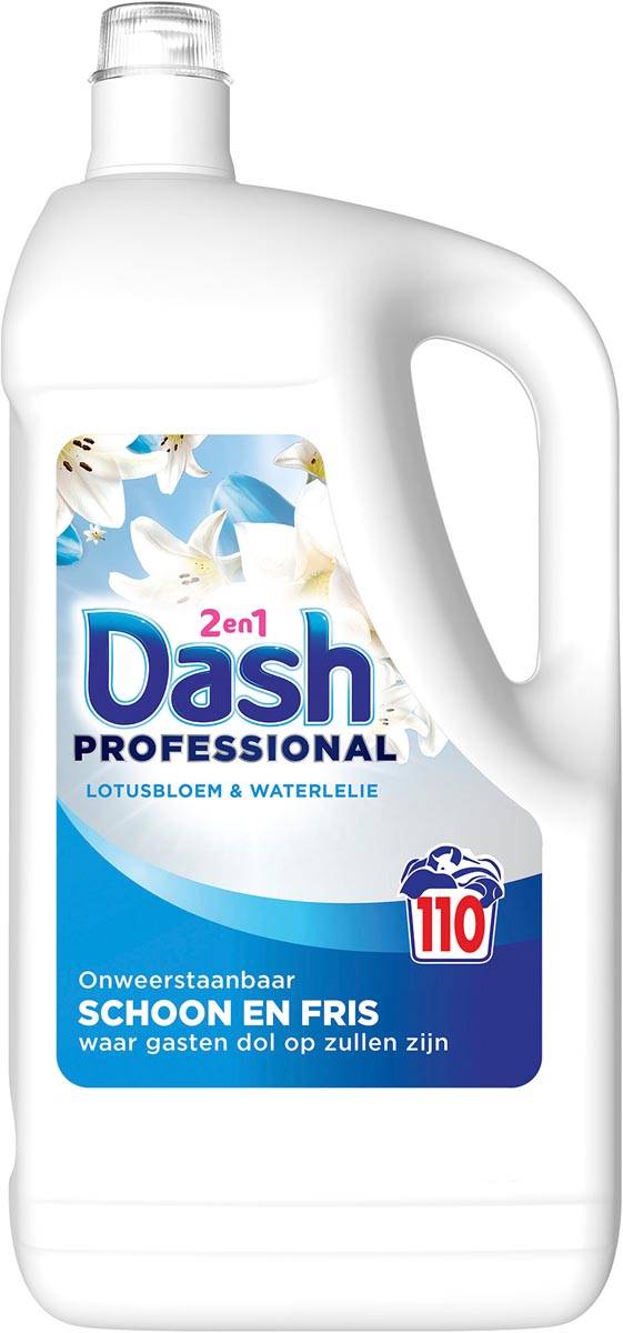 Dash Professional 2 in 1 Formula Fleurs de Lotus & Lily wasmiddel, fles van 4,95 liter, 110 wasbeurten