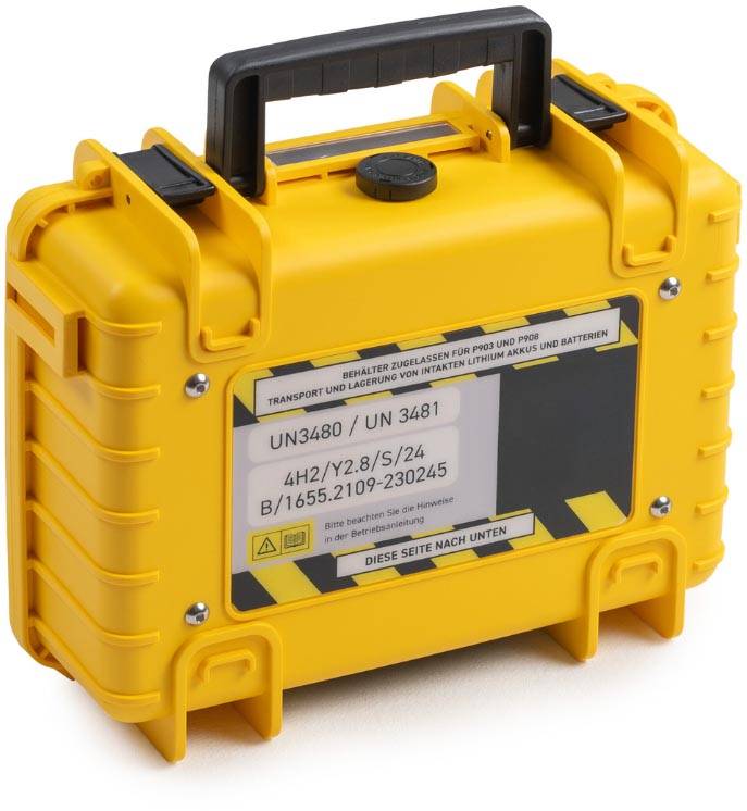 De Raat koffer voor Lithium-Ion batterijen, small, 4 l, geel
