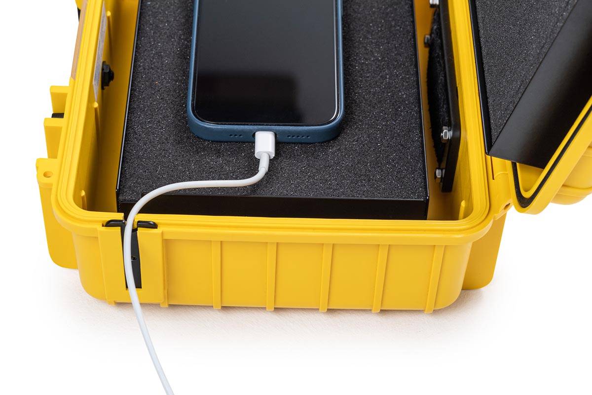 De Raat koffer voor Lithium-Ion batterijen, small, 4 l, geel