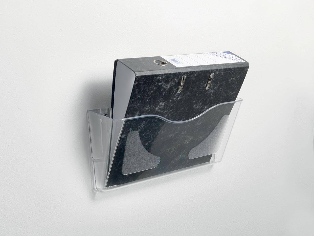 Deflecto DocuPockets muurfolderhouder horizontaal, 1 vak, transparant