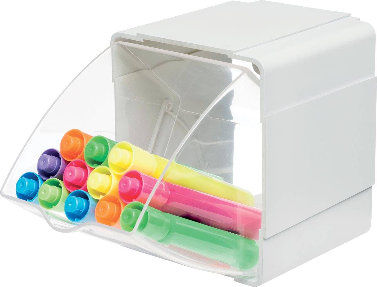 Deflecto sorteer kantelbakje wit, pak met 4 stuks