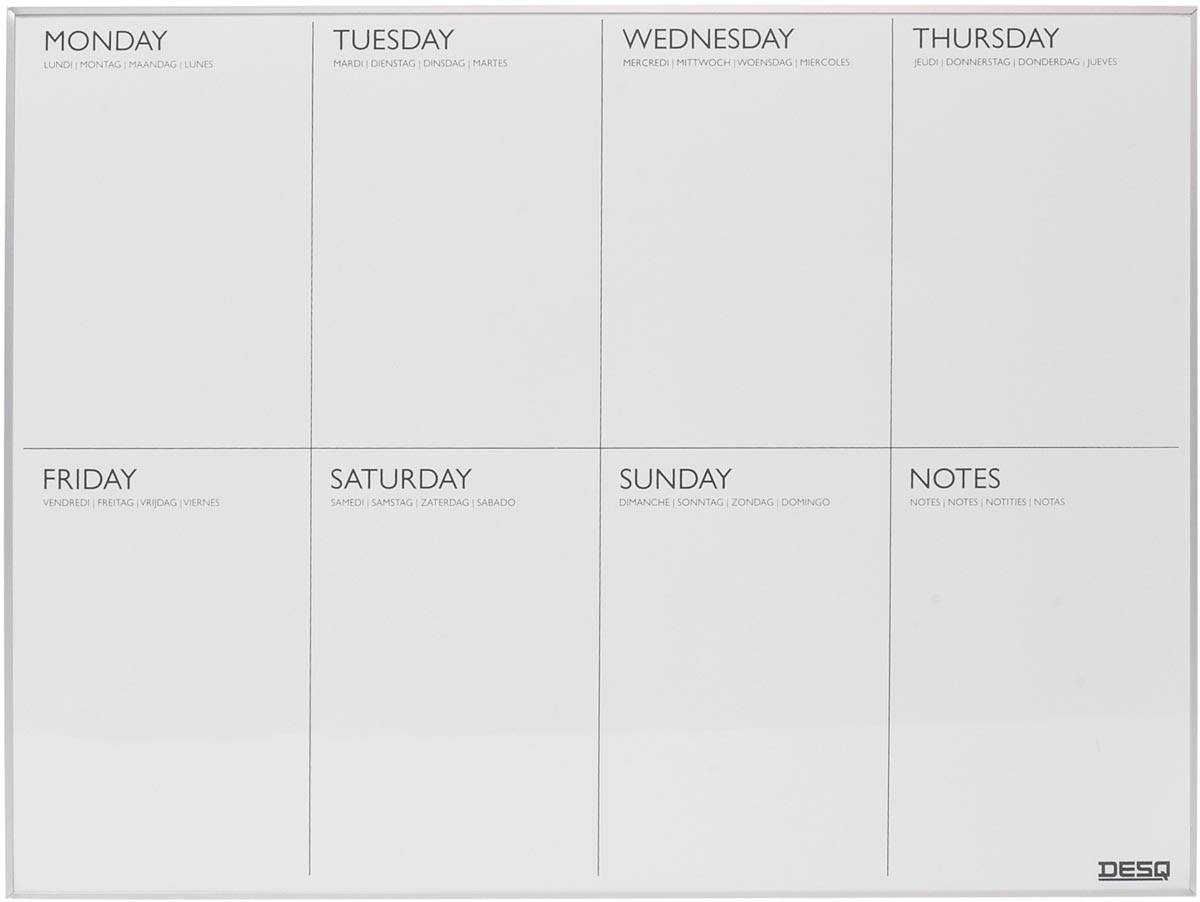 Desq magnetische weekplanner ft 45 X 60 cm