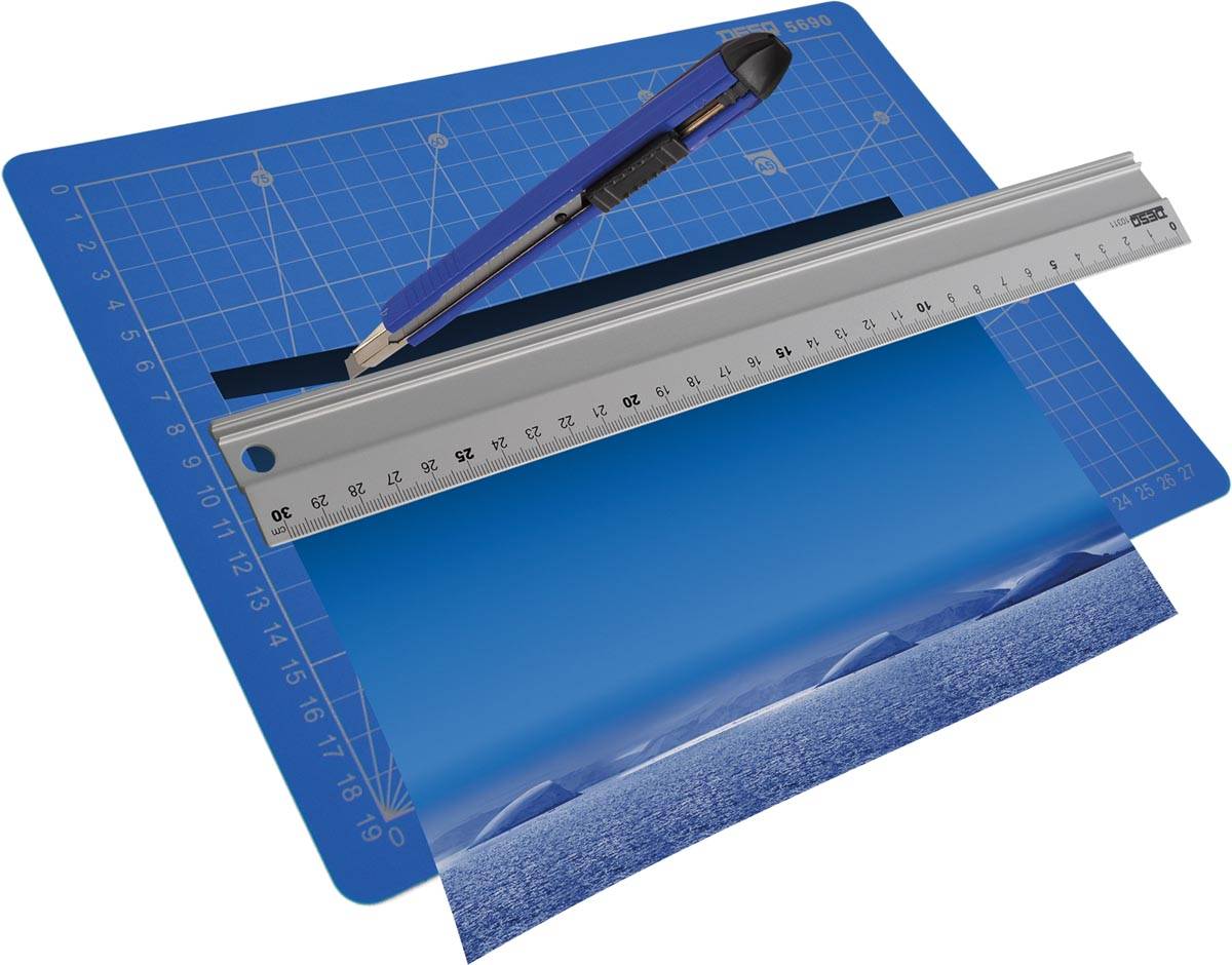 Desq Professionele snijmat, 5-laags, blauw, ft 22 x 30 cm