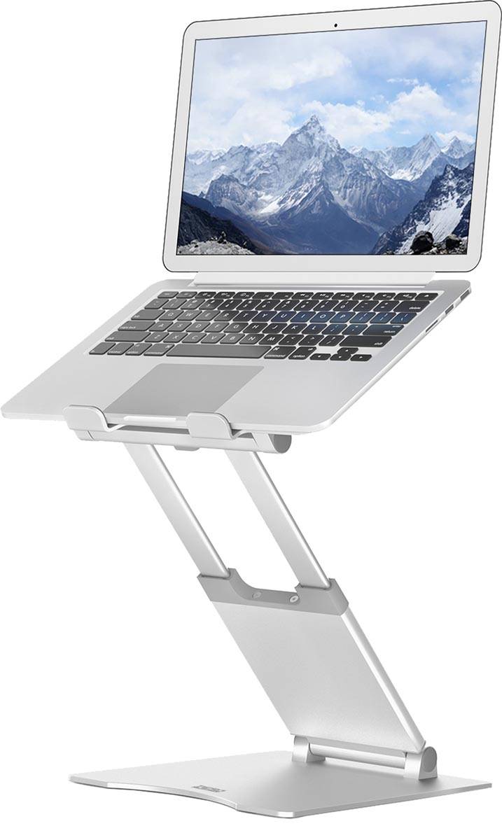 Desq telescopische laptopstandaard voor laptops tot 17 inch, zilver