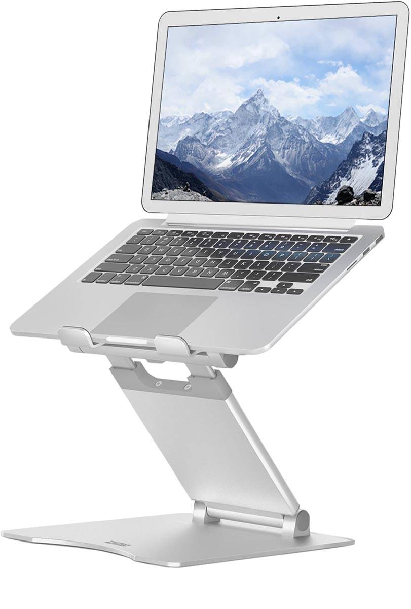 Desq telescopische laptopstandaard voor laptops tot 17 inch, zilver