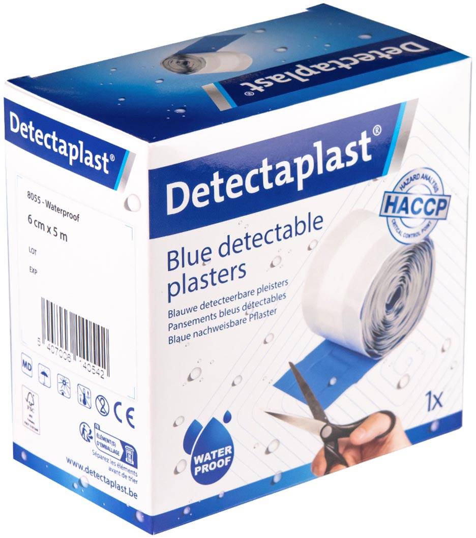 Detectaplast Universal pleister, ft 6 cm x 5 m, op rol