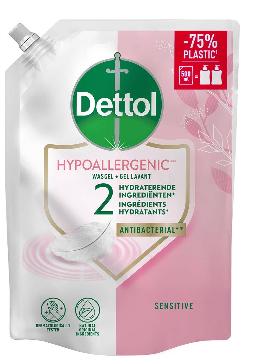 Dettol handzee Hypoallergenic, navulling van 500 ml