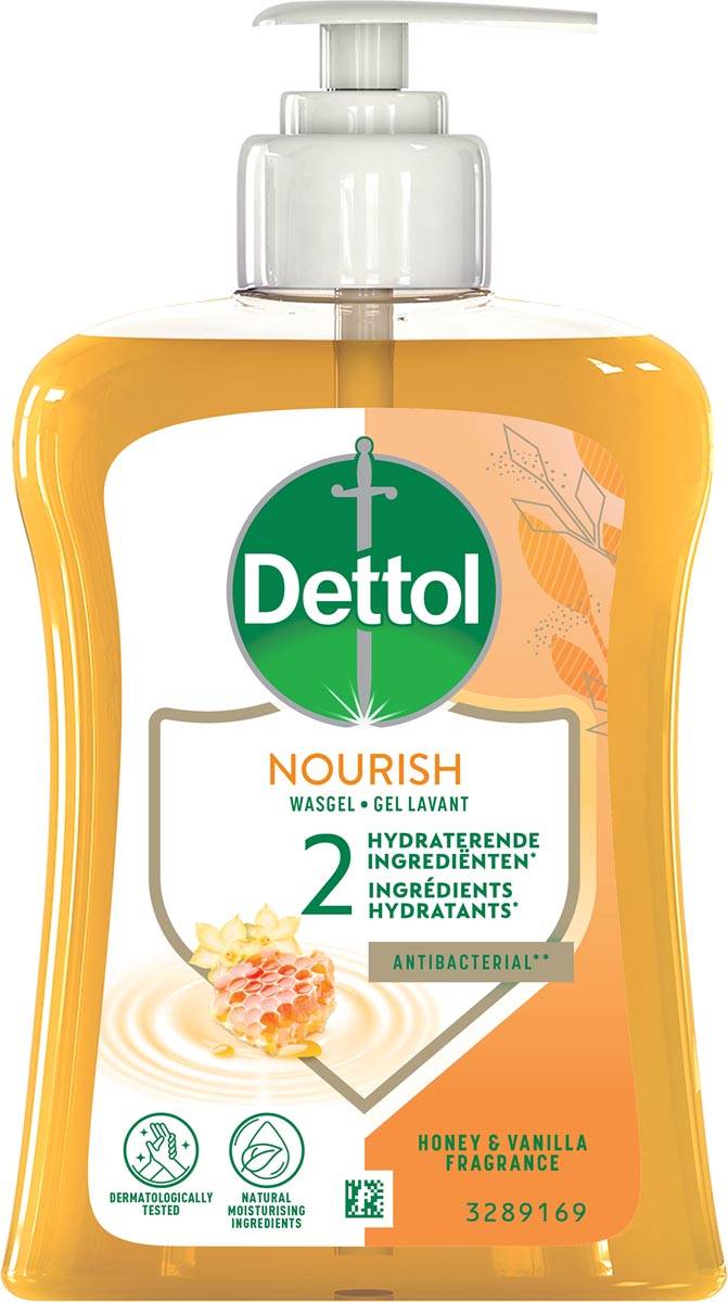 Dettol handzeep, honing en vanille, flacon van 250 ml