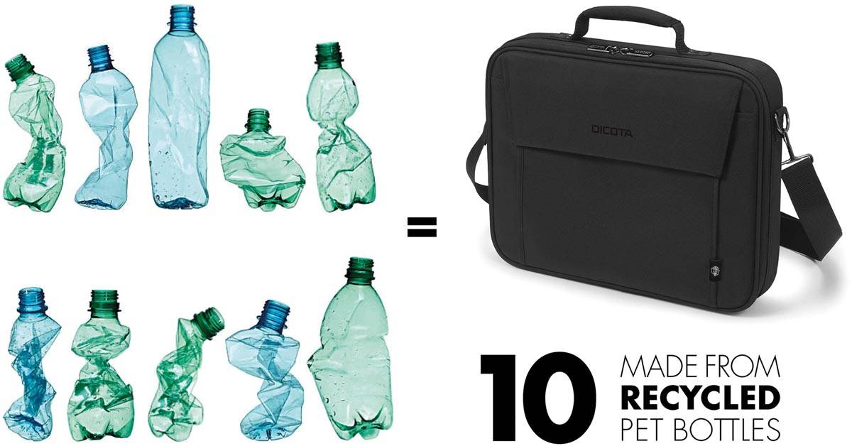 Dicota laptoptas Eco Multi Base, voor laptops tot 17,3 inch, zwart