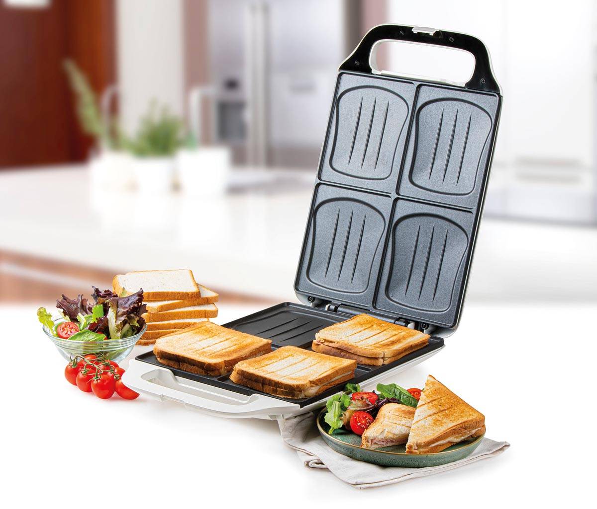 Domo croque monsieur machine Family Croque XXL, wit